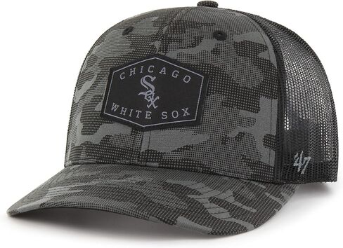 '47 MLB Men's Tonal Camo Convoy Trucker Snapback Adjustable Hat - Charcoal in Saudi Arabia