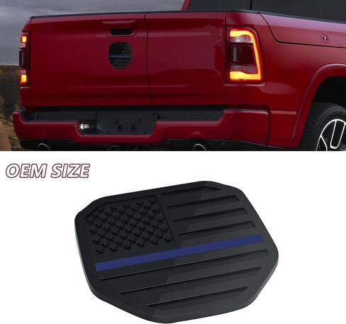 Rear Tailgate American Flag Emblem Rear Tailgate USA Flag Badge Logo for 2009-2018 Dodge RAM 1500 2500 3500 (Blue Line) in Saudi Arabia