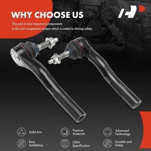 A-Premium 2 x Front Outer Tie Rod Ends, Compatible with Cadillac CTS 2003 2004 2005 2006 2007 in Saudi Arabia