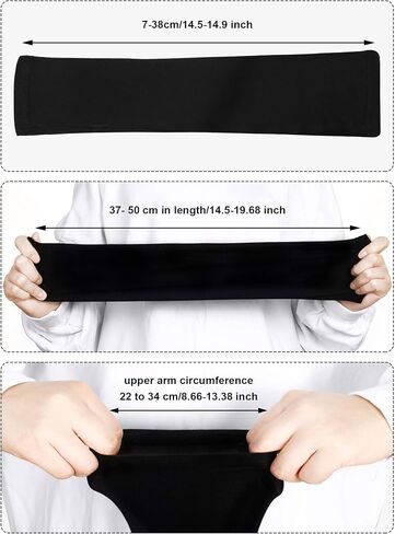 8 Pairs Unisex UV Protection Arm Cooling Sleeves Ice Silk Arm Cover (Black, Modal) in Saudi Arabia