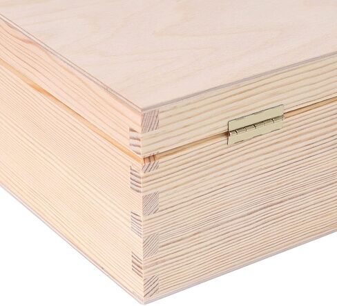 Unpainted Wine Wooden Box Gift Storage | 1 Bottle | 13.81 x 4.33 x 3.93 in | Natural Wood Holder | Perfect Luxury Box for Christmas, Birthday, Wedding, Valentine’s Day, Anniversary in Saudi Arabia
