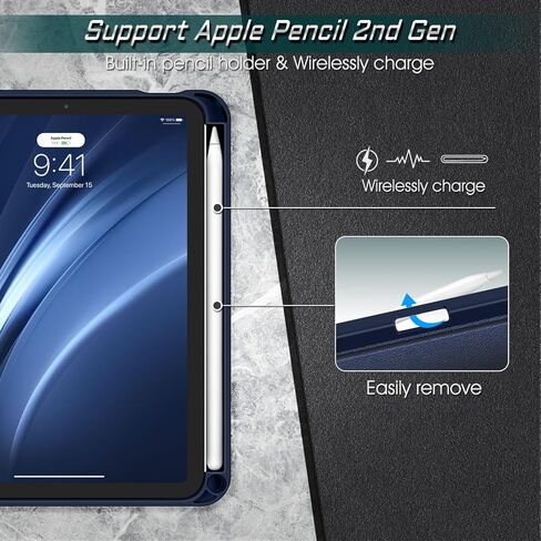 حافظة Fintie المغناطيسية لجهاز iPad Mini 6 2021 (8.3 بوصة) - حافظة متينة مقاومة للصدمات متعددة الزوايا، غطاء خلفي ناعم من مادة TPU مع حامل قلم لجهاز iPad Mini الجيل السادس، أسود in Kuwait