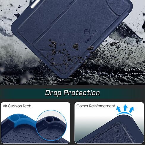 حافظة Fintie المغناطيسية لجهاز iPad Mini 6 2021 (8.3 بوصة) - حافظة متينة مقاومة للصدمات متعددة الزوايا، غطاء خلفي ناعم من مادة TPU مع حامل قلم لجهاز iPad Mini الجيل السادس، أسود in Kuwait