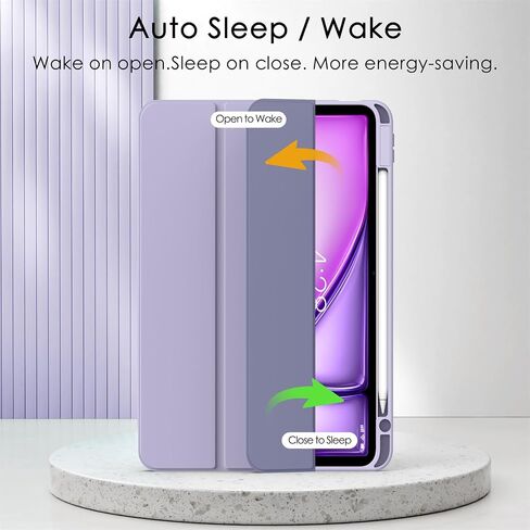 Soke for iPad Air 11 Inch Case 2024 & iPad Air Case (5th/4th Generation, 2022/2020) with Pencil Holder-Auto Sleep/Wake + Camera Protection, Shockproof Back Cover for iPad Air 10.9 Inch,Gray Purple in Saudi Arabia