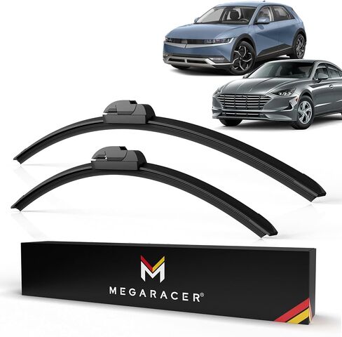 شفرات ممسحة الزجاج الأمامي ميجا ريسر 26 بوصة 18 بوصة لسيارة Hyundai Azera Entourage Ioniq 5 6 Sonata، J U Hook، شفرات المساحات الأمامية، مجموعة شفرات ممسحة الزجاج الأمامي البديلة للسيارات، عبوتان in Saudi Arabia