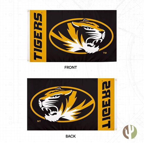 Desert Cactus University of Missouri Flag Tigers MU Mizzou Flags Banners 100% Polyester Indoor Outdoor 3x5 (Team Name) in Saudi Arabia