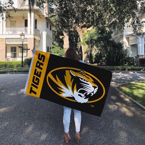 Desert Cactus University of Missouri Flag Tigers MU Mizzou Flags Banners 100% Polyester Indoor Outdoor 3x5 (Team Name) in Saudi Arabia
