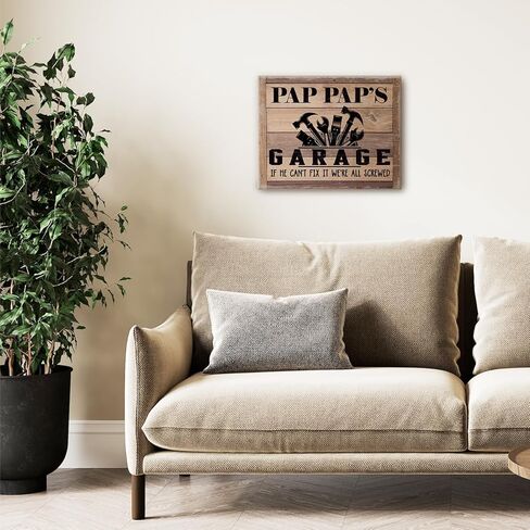 Pap Pap's Garage Canvas Decor, Canvas Wall Table Decor, Tool Room Decor, Garage Canvas Poster Wall Art, Father's Day Gift for Pap Pap Grandpa, Pap Pap Gift for Birthday Christmas or Other Holiday in Kuwait