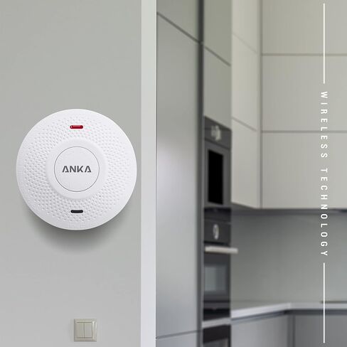ANKA Smoke Alarms 10 Years Battery Dual Smoke Sensor Alarm with Voice Warning, 10 Year Lithium Battery Fire Alarm,Complies with UL 217 & UL 2034 Standards, Fire Alarms Detector in Saudi Arabia