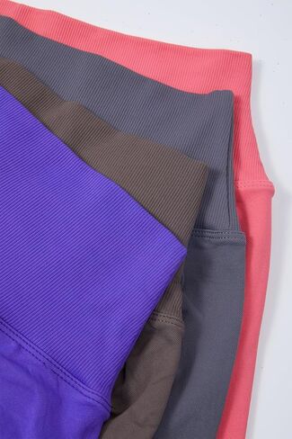 V Cross Waisted Workout Leggings for Women Scrunch Butt Gym Leggings Seamless Yoga Pants with Tummy Control in Saudi Arabia
