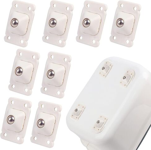 KIMOBER 8PCS Self Adhesive Mini Caster Wheels,Universal Swivel Wheels 360 Degree Rotation Pulley for Storage Boxes Furniture Trash Bottom in Saudi Arabia