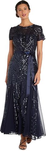 R&M Richards Women's Embellishment and Satin Waist Dress in Kuwait