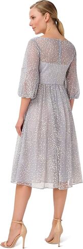 Adrianna Papell Women's Glitter Mesh Midi Dress in Saudi Arabia