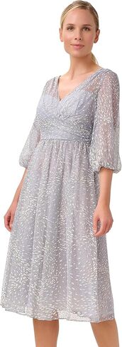 Adrianna Papell Women's Glitter Mesh Midi Dress in Saudi Arabia