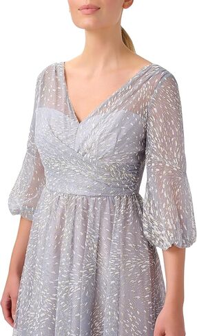 Adrianna Papell Women's Glitter Mesh Midi Dress in Saudi Arabia