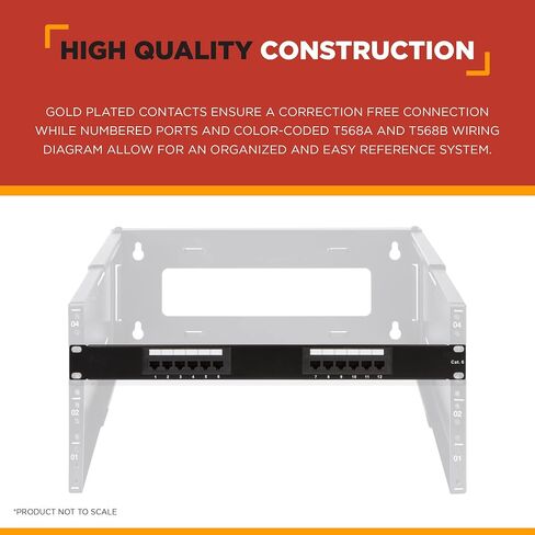 Buyer's Point 24 Port Cat6 RJ45 Patch Panel | Built for Rack or Wall Mount Cable Management w/Punch Down Tool, Server Compatible with Cat 3/4/5/5e/6 — 1 Pack in Saudi Arabia