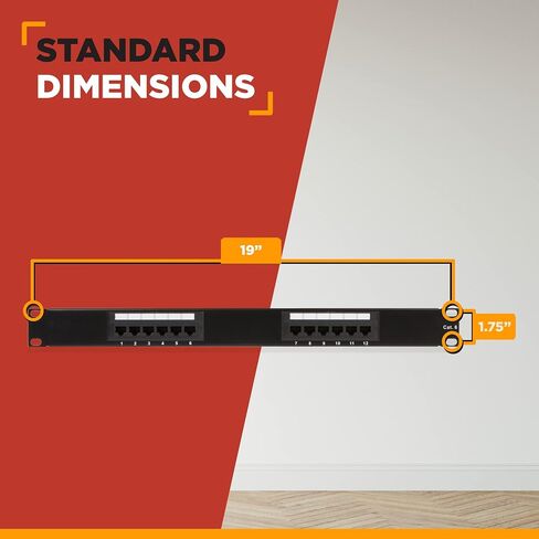 Buyer's Point 24 Port Cat6 RJ45 Patch Panel | Built for Rack or Wall Mount Cable Management w/Punch Down Tool, Server Compatible with Cat 3/4/5/5e/6 — 1 Pack in Saudi Arabia