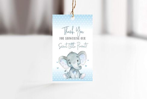 مطبوعات الحدث الرئيسي الخاص بك، بطاقات شكر على شكل فيل، مثالية لحفلات استقبال المولود الجديد وديكورات وهدايا حفلات أعياد الميلاد، عدد 50 in Kuwait