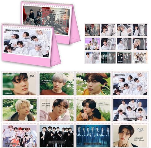 تقويم مكتبي جديد لمجموعة K-pop-Idol الكورية 2024-12 تقويم سطح المكتب الشهري لـ ENHYPEN%، يمتد من يناير 2024 إلى ديسمبر 2024، 21.5 * 19.5 سم، هدية لابنة المعجبين in Saudi Arabia
