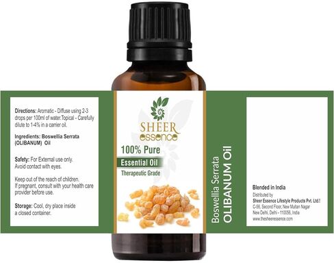 Olibanum Oil 5 ML (0.16 Fl.Oz) | 100% Pure Natural Undiluted Uncut Therapeutic Grade Boswellia Serrata Essential Oil in Saudi Arabia