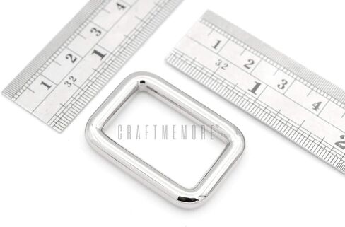 CRAFTMEMORE 1 Inch Rectangle Rings Buckle Metal Round Rectangular Loop for Bag Belt Strap Quality Finish SCLP 6pcs in Saudi Arabia