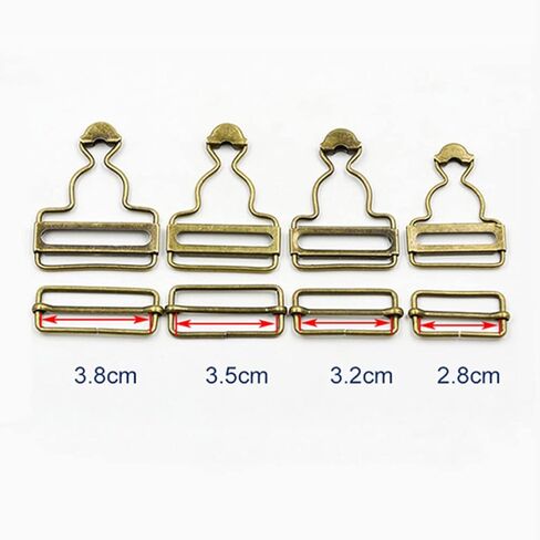 EXCEART 4pcs Overall Buckles Metal Suspender Replacement Buckles with Buckle Slider for Overalls Bib Pants Trousers Jeans (Dark) in Saudi Arabia