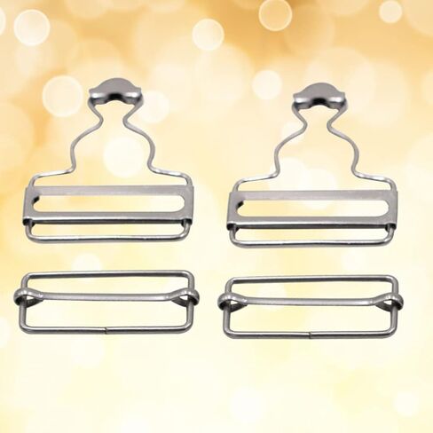 EXCEART 4pcs Overall Buckles Metal Suspender Replacement Buckles with Buckle Slider for Overalls Bib Pants Trousers Jeans (Dark) in Saudi Arabia