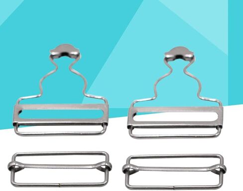 EXCEART 4pcs Overall Buckles Metal Suspender Replacement Buckles with Buckle Slider for Overalls Bib Pants Trousers Jeans (Dark) in Saudi Arabia