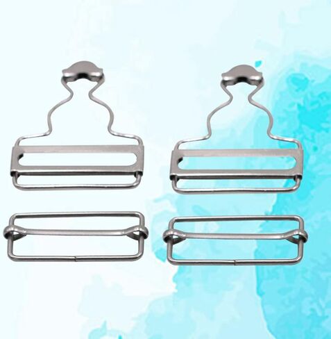 EXCEART 4pcs Overall Buckles Metal Suspender Replacement Buckles with Buckle Slider for Overalls Bib Pants Trousers Jeans (Dark) in Saudi Arabia