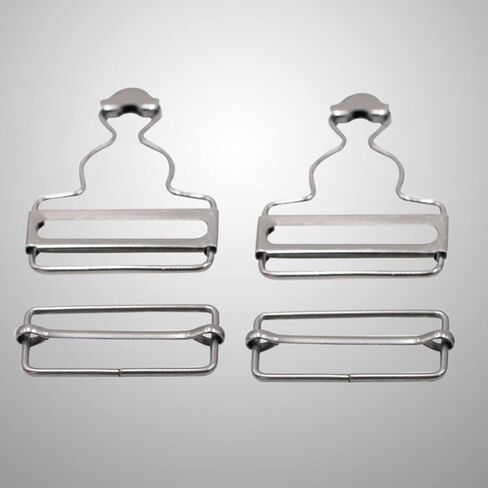 EXCEART 4pcs Overall Buckles Metal Suspender Replacement Buckles with Buckle Slider for Overalls Bib Pants Trousers Jeans (Dark) in Saudi Arabia