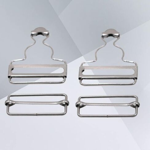 EXCEART 4pcs Overall Buckles Metal Suspender Replacement Buckles with Buckle Slider for Overalls Bib Pants Trousers Jeans (Dark) in Saudi Arabia