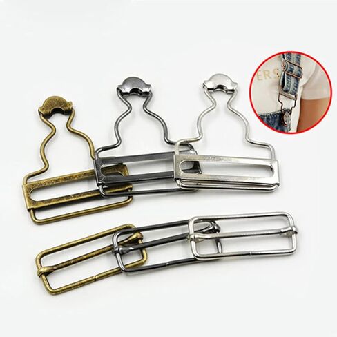 EXCEART 4pcs Overall Buckles Metal Suspender Replacement Buckles with Buckle Slider for Overalls Bib Pants Trousers Jeans (Dark) in Saudi Arabia