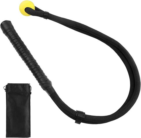 Golf Swing Training Aid, Rope Trainer Equipment Improve Swing Speed Lagging Rhythm, Golf Warm-Up Exercise for Strength and Training Arm for Golf Beginner(Black) in Saudi Arabia