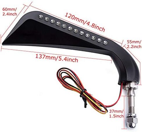 AXE Mirrors LED Sequential Turn Signals Indicator for Harley-Davidson FLHT Bad Boy Dyna Sportster Softail (Chrome) in Saudi Arabia
