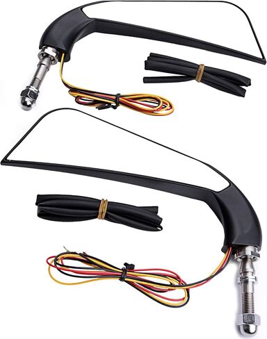 AXE Mirrors LED Sequential Turn Signals Indicator for Harley-Davidson FLHT Bad Boy Dyna Sportster Softail (Chrome) in Saudi Arabia