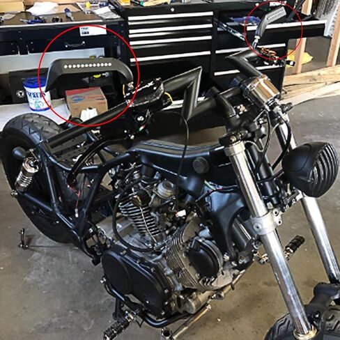 AXE Mirrors LED Sequential Turn Signals Indicator for Harley-Davidson FLHT Bad Boy Dyna Sportster Softail (Chrome) in Saudi Arabia
