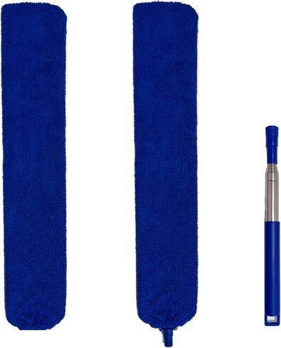 Retractable Gap Dust Cleaner, Cleaning Tool Under Appliance Or Sofa,Microfiber Hand Duster, Detachable and Washable Gap Cleaning Brush, Couch Cleaner, Including A Replacement Cloth Cover（Blue） in Saudi Arabia