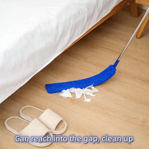 Retractable Gap Dust Cleaner, Cleaning Tool Under Appliance Or Sofa,Microfiber Hand Duster, Detachable and Washable Gap Cleaning Brush, Couch Cleaner, Including A Replacement Cloth Cover（Blue） in Saudi Arabia