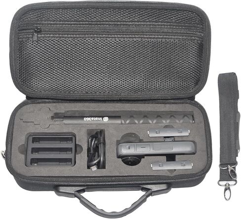 Fotoleey Carry Case for Insta360 X4 with Shoulder Strap, Handle, Nylon & EVA Material Hard Shell in Saudi Arabia