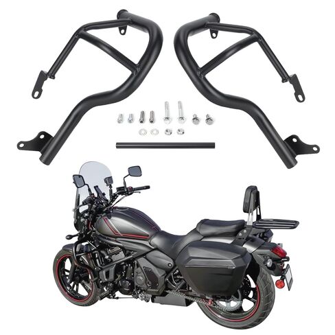 دراجة نارية الطريق السريع محرك الحرس تحطم القضبان الإطار السقوط الوفير خزان الغاز حماة لكاواساكي فولكان S 650 VN650 EN650 2015-2022 مات الأسود in Kuwait