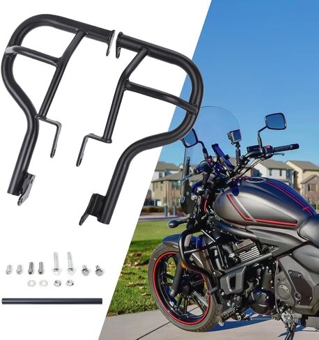 دراجة نارية الطريق السريع محرك الحرس تحطم القضبان الإطار السقوط الوفير خزان الغاز حماة لكاواساكي فولكان S 650 VN650 EN650 2015-2022 مات الأسود in Kuwait