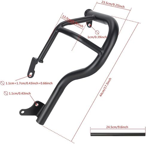 دراجة نارية الطريق السريع محرك الحرس تحطم القضبان الإطار السقوط الوفير خزان الغاز حماة لكاواساكي فولكان S 650 VN650 EN650 2015-2022 مات الأسود in Kuwait