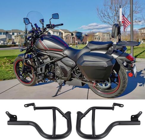 دراجة نارية الطريق السريع محرك الحرس تحطم القضبان الإطار السقوط الوفير خزان الغاز حماة لكاواساكي فولكان S 650 VN650 EN650 2015-2022 مات الأسود in Kuwait