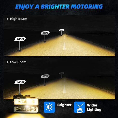 AUTOSAVER88 LED DRL Headlights Assembly Compatible with 1990-1999 Chevy C/K C10 Suburban Tahoe GMC Yukon Headlight Headlamp Replacement Pair with Daytime Running Light Black Housing Clear Reflector in Saudi Arabia