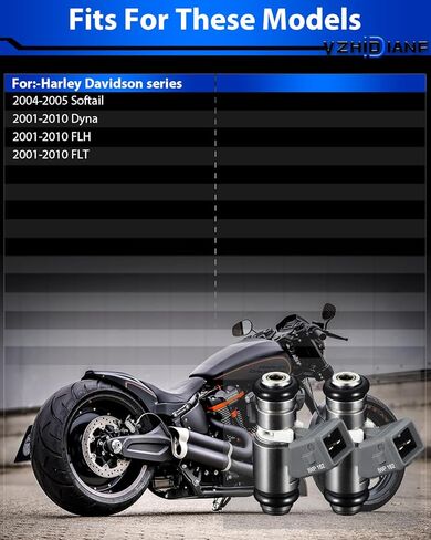 محاقن الوقود IWP162 المطورة تناسب: -سلسلة هارلي ديفيدسون 2004-2005 سوفتيل 2001-2010 داينا 2001-2010 FLH 2001-2010 FLT (قطعتان) in Kuwait