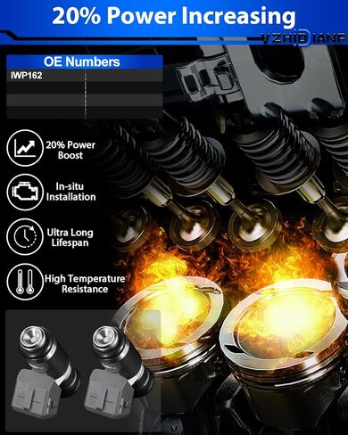 محاقن الوقود IWP162 المطورة تناسب: -سلسلة هارلي ديفيدسون 2004-2005 سوفتيل 2001-2010 داينا 2001-2010 FLH 2001-2010 FLT (قطعتان) in Kuwait