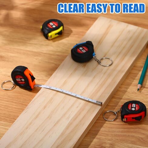36 Pcs Father's Day Dad Gifts Mini Tape Measure Keychain Bulk Retractable Measuring Tape with Slide Lock 3 Ft/ 1m Portable Pocket Small Tape Measure for Dad Party Favors in Saudi Arabia