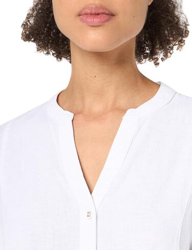 Nautica Women's Popover Short Sleeve Linen Blend Shirt in Saudi Arabia