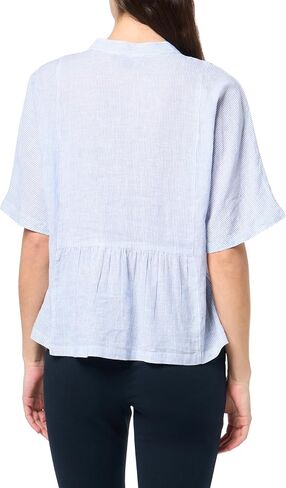 Nautica Women's Popover Short Sleeve Linen Blend Shirt in Saudi Arabia