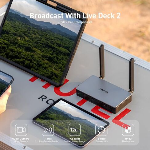 حزمة Autel Robotics EVO II Pro Enterprise V3، أحدث طائرة بدون طيار بمستشعر CMOS 2024 مقاس 6K 1 بوصة، نقل فيديو بطول 15 كيلومتر، طيران لمدة 42 دقيقة، جهاز استقبال ADS-B وتشفير البيانات، للسلامة العامة/المرور/فحص الطاقة in Saudi Arabia
